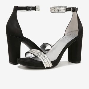 Joy Sparkle black platform dress heels Naturaluzer